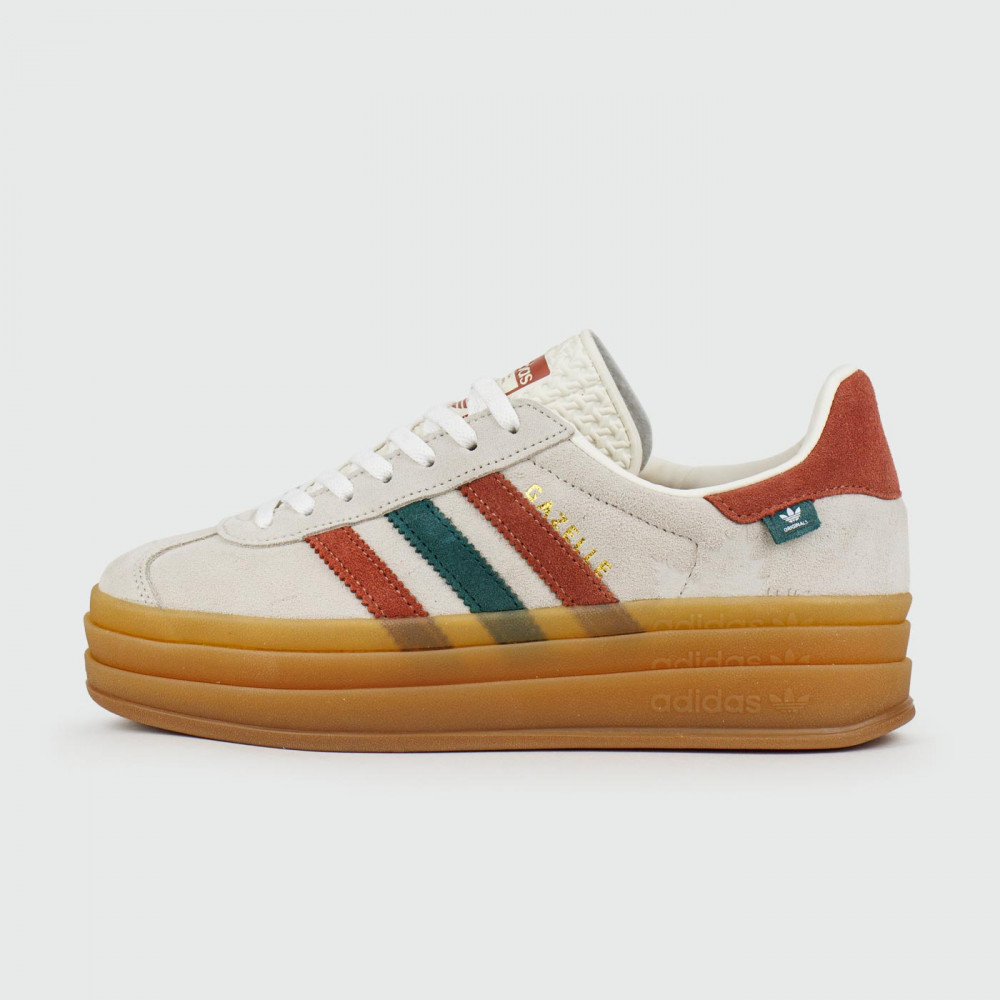 кроссовки Adidas Gazelle Bold Grey / Colors Stripes