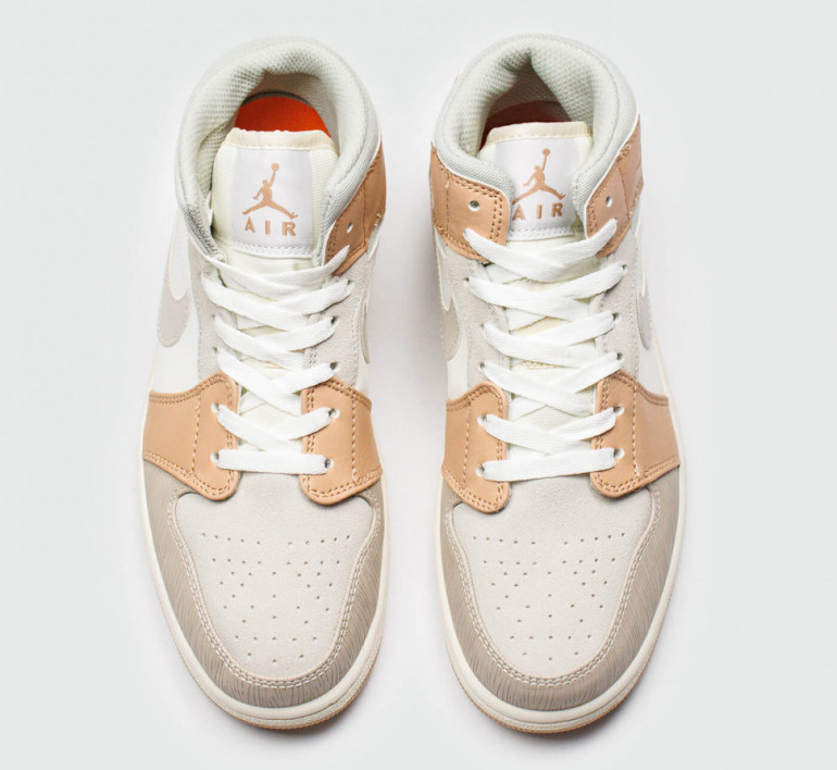кроссовки Air Jordan 1 Cream / White Wmns